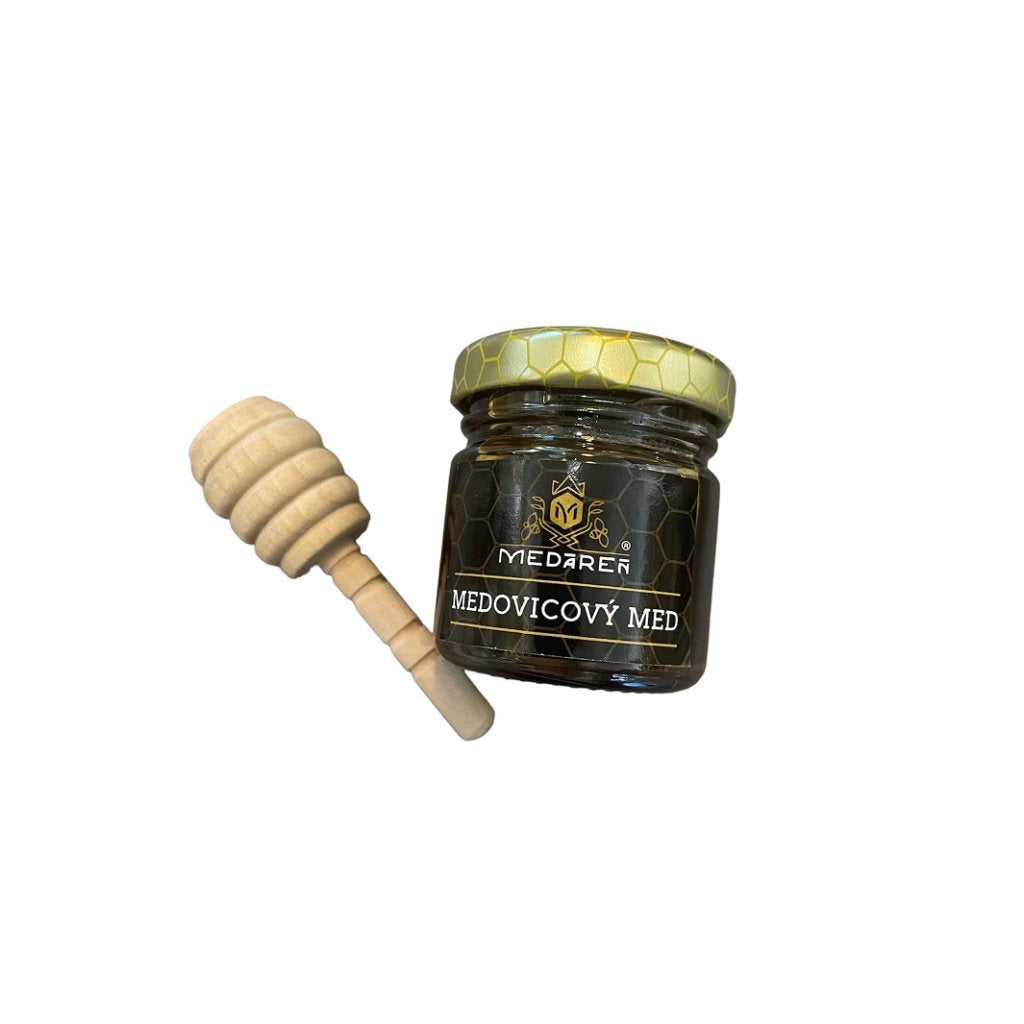 Medovicový mini med 50g + drevená palička "mini"